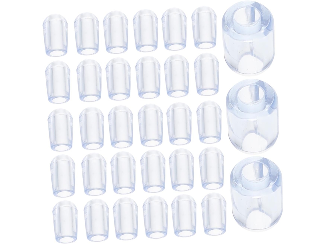 Protetores Transparentes Para Grelha De Pia Cozinha, Pés De Pvc 4mm E Clipes Para Tubo 5mm, 80 Peças, Acessórios Para