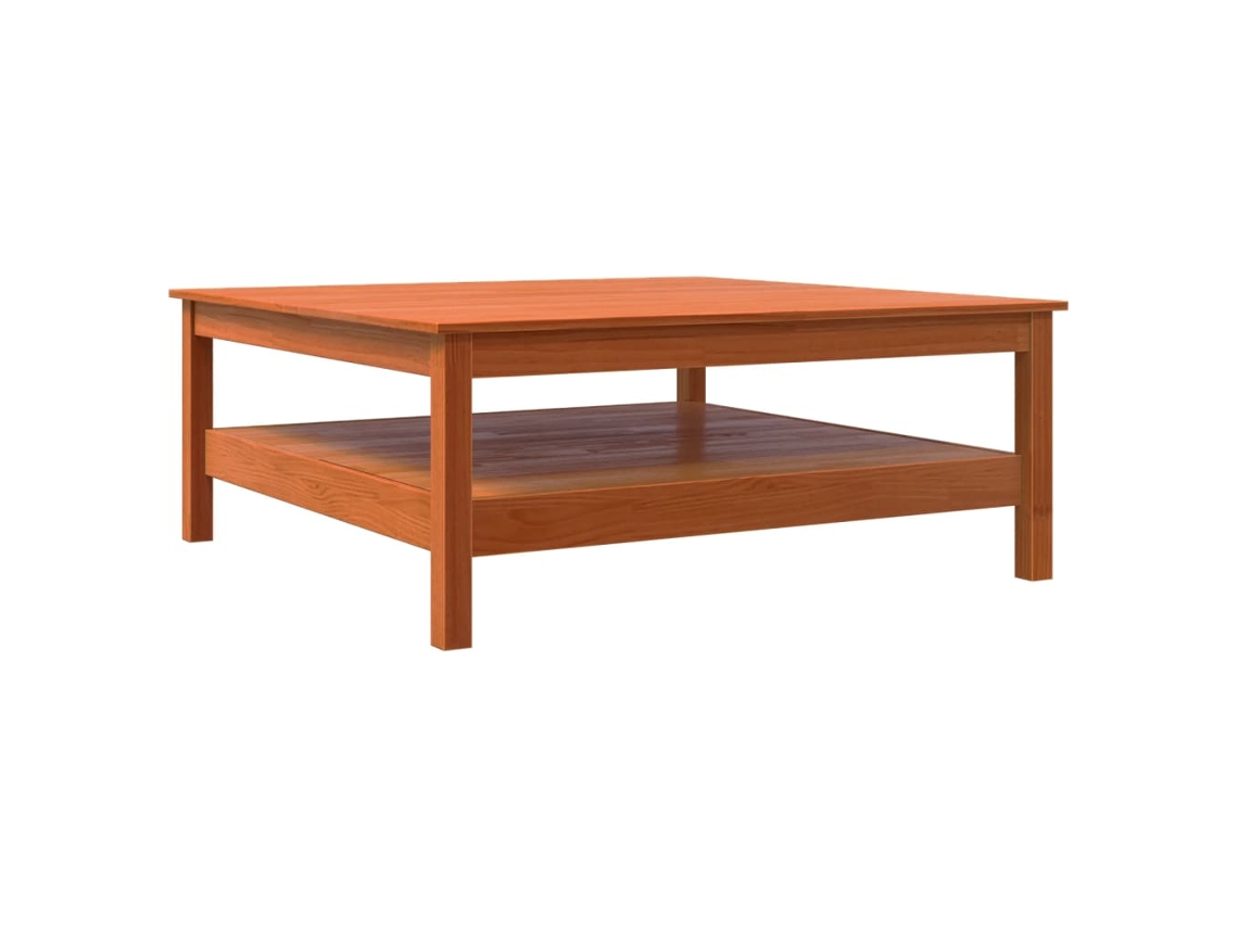 Mesa de Centro Madeira Pinho Maciça Castanho Cera MAISON EXCLUSIVE (100x100x40 cm)