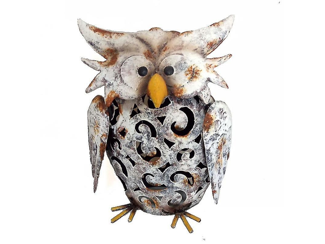Metal Outdoor Garden Solar Owl Statue Decorative Light Para Paisagismo, Ornamento Artístico E Waterproof. Sygo