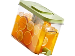 Jarra Transparente de 4 Litros para Bebidas com Bico Dosador, Ideal para Servir Chá Gelado. SFUSHOS