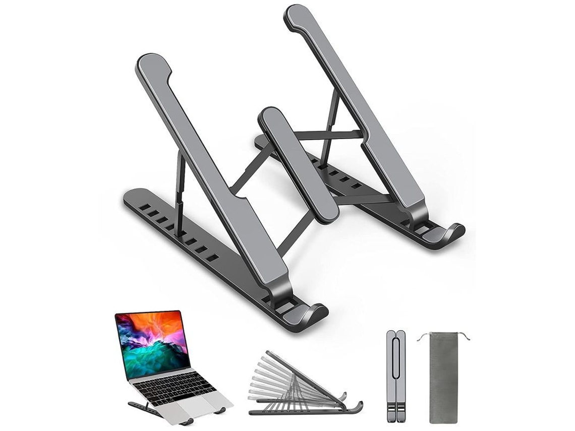 Soporte Para Laptops, 8 Níveis Ajustáveis, Compatível Com Macbook Air Pro, Hp, 10-15.6"