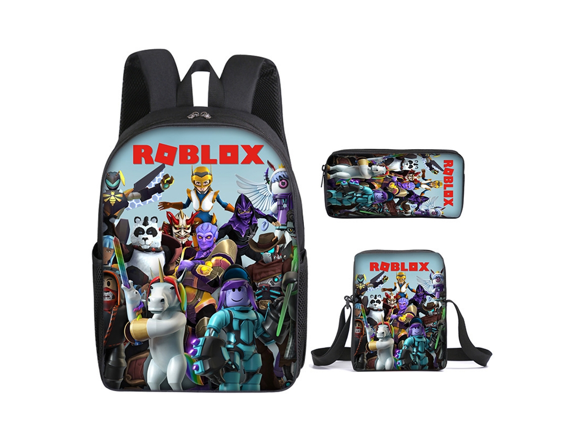 Conjunto Escolar 3 Peças, Estampa De Desenho Animado Com Mochila