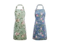 Delantal De Cozinha Para Mulher 2 Pacotes Com Bolsos Grandes Estampado Floral Vintage Para Cozinhar, Assar E Jardinar