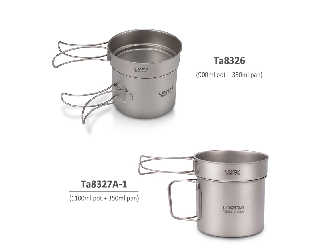 Conjunto de Cozinha Titanium Ultraleve Camping 1100ml