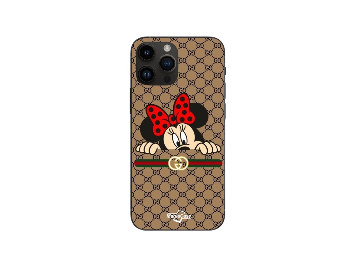 Capa Minnie Gucci Para Iphone 15 Pro Max Maniacase Silicone Preto