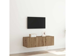 Vidaxl Armário De Tv De Parede 100 X 35 X 31 Cm Carvalho Artesanal