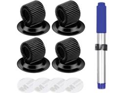 Porta, Canetas Autoadesivo com Mola Ajustável e Clipe Removível, Ideal para Mesas, Professores, Geladeiras, Murais, Etc BRILVIBERA