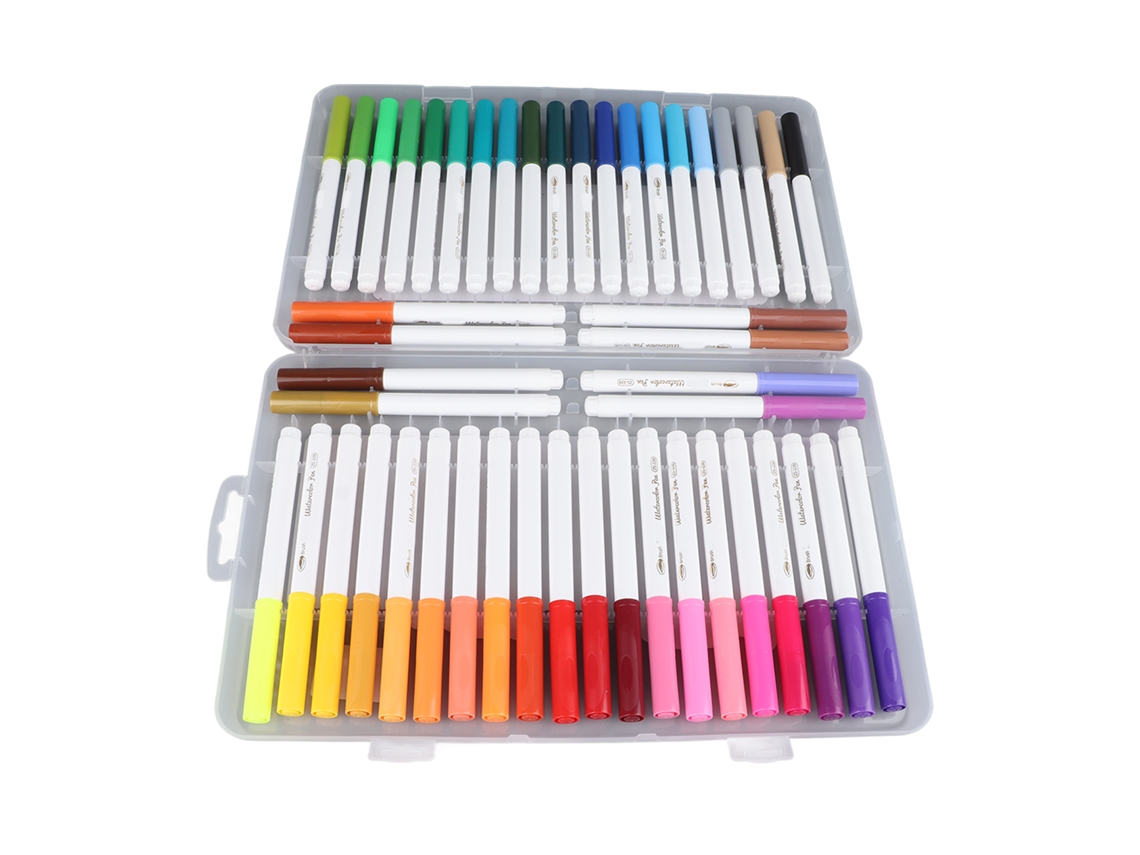 Canetas Aquarela de 48 Cores, Escrita Suave, Seguras e Laváveis, Ideais para Pintura Infantil e Estudantil AQUAFORGE