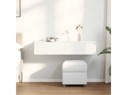 Vidaxl Prateleira Parede C/ Gavetas 100x36x19 Cm Deriv. Madeira Branco