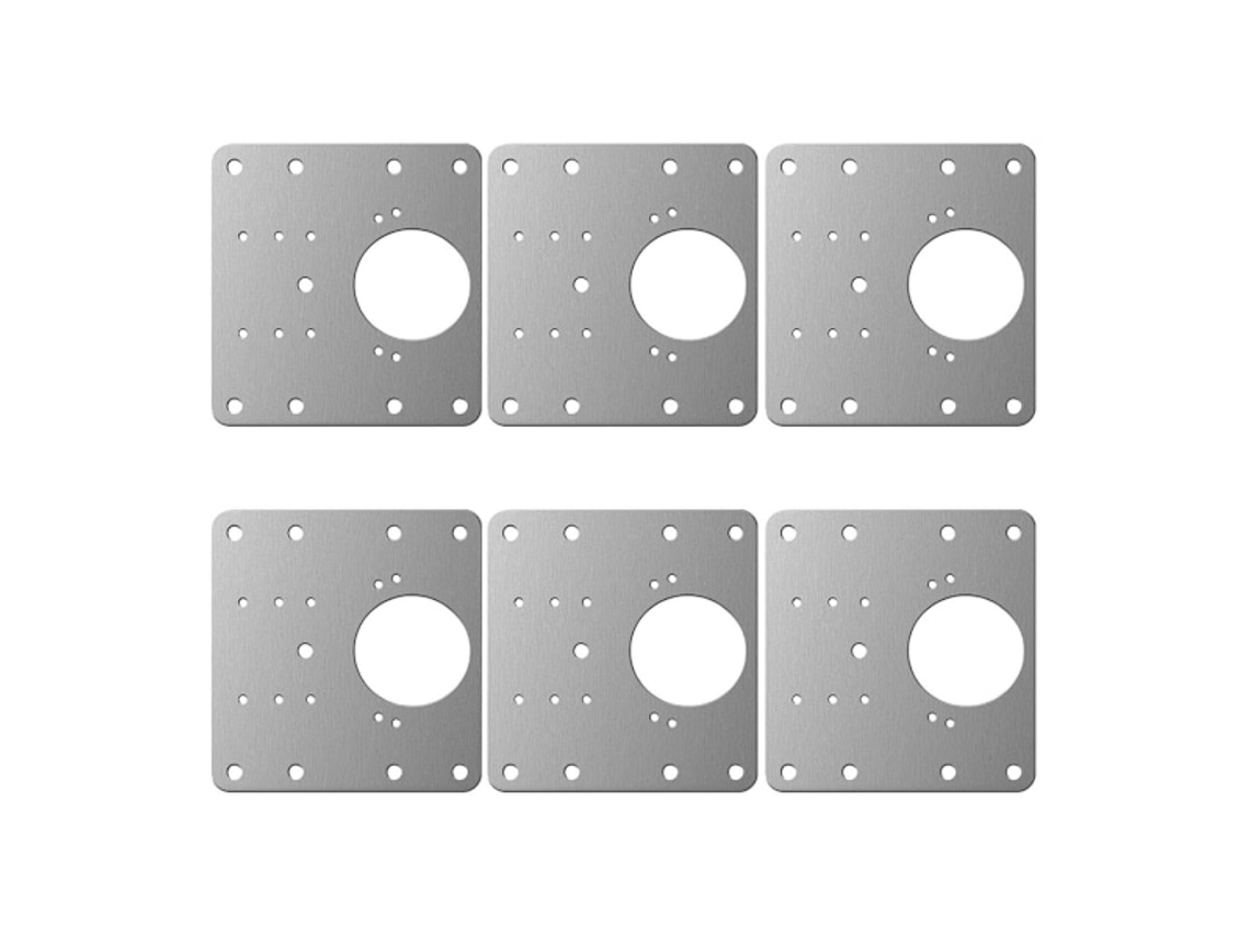 Placa De Reparo De Dobradiça De Móveis, Aço Inoxidável, 9x9 Cm, Pacote Com 6 Unidades