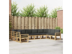Vidaxl Conjunto De Sofás Para Exterior 10 Pcs Branco E Antracite