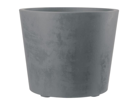 Vaso De Flores Deroma Millennium R Cinza Carvão Com Reserva De Água Rodízios 59 Cm