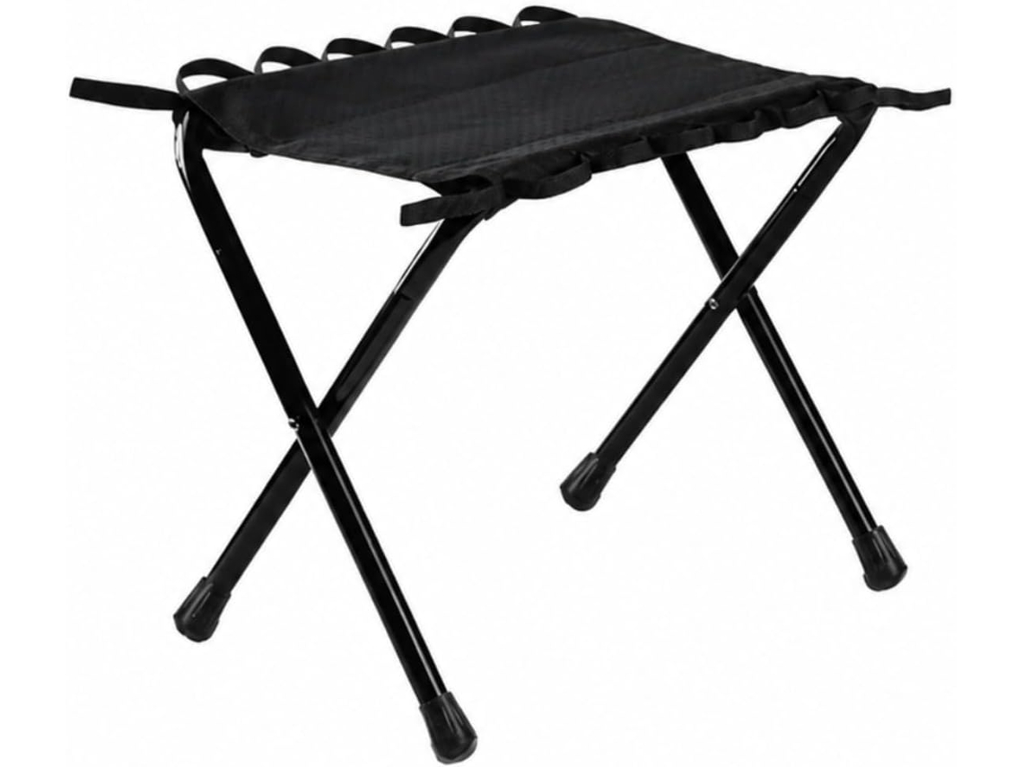 Banqueta Dobrável E Compacta Para Camping, Preta
