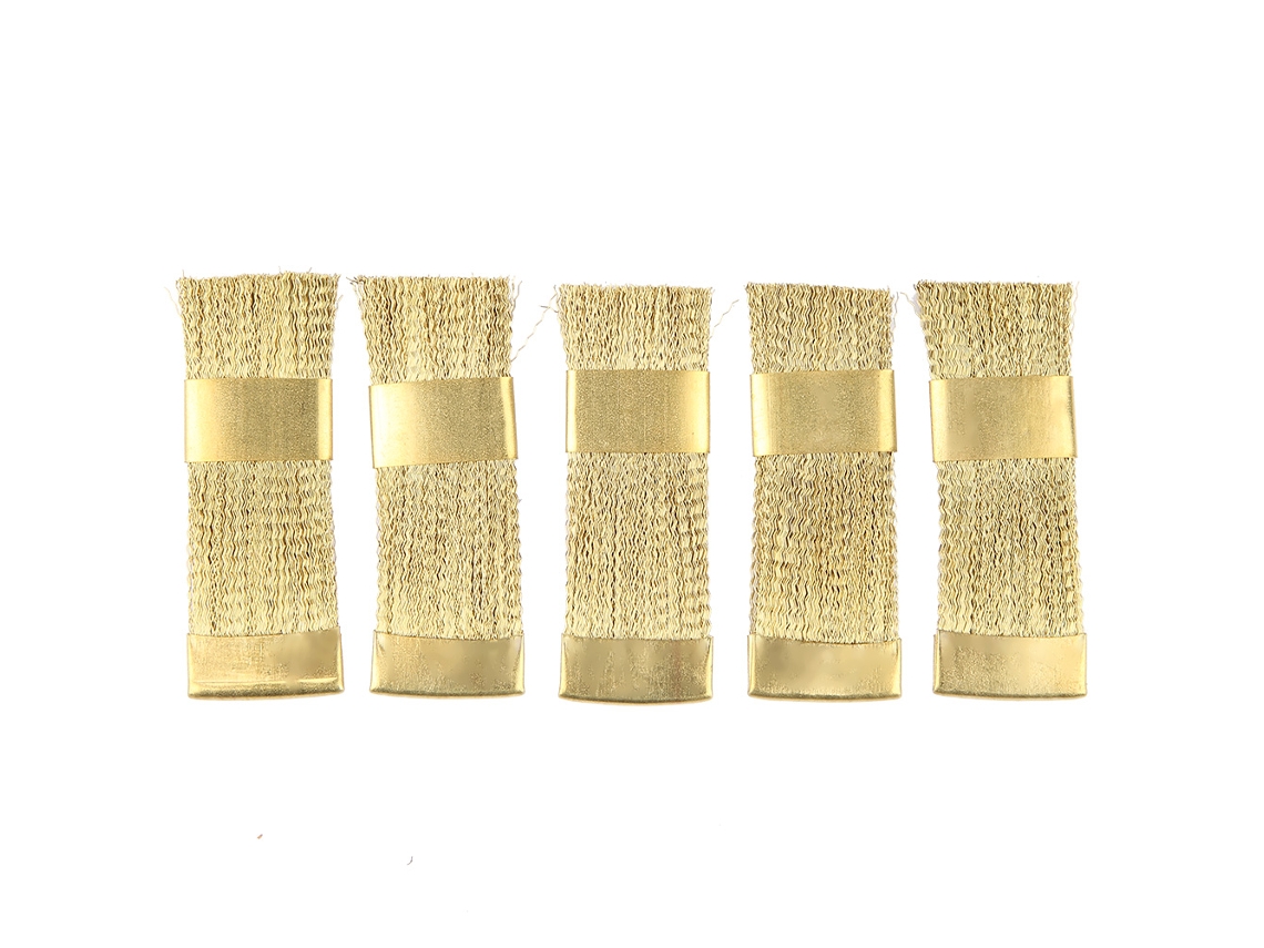 5 Peças/conjunto Cerdas De Limpeza Portáteis Douradas Para Brocas De Furadeira Dental/unhas Ferramenta De Limpeza