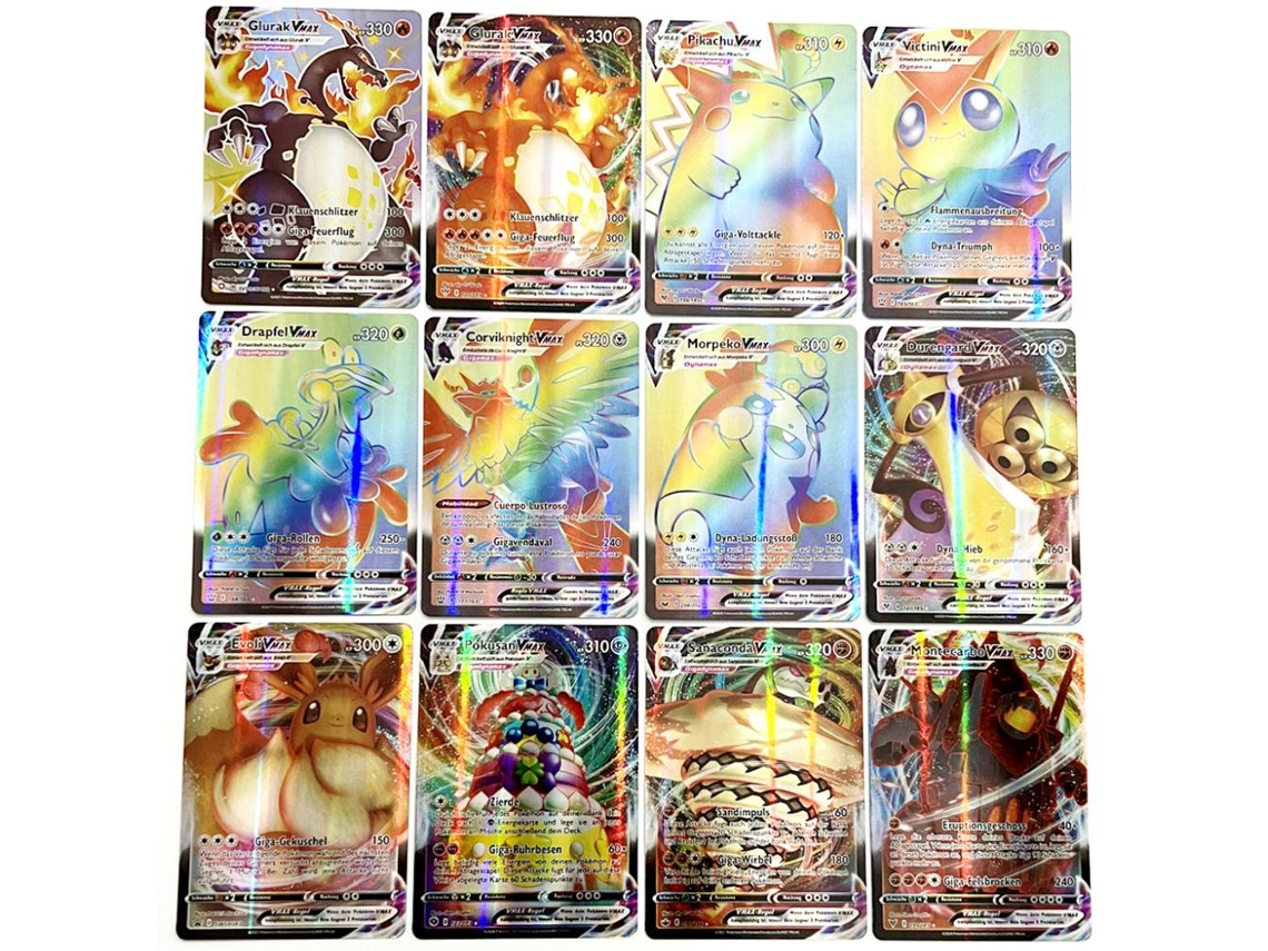 Primerox 100 Cartões de Anime Colecionáveis Cartoon Jogo para Crianças Material de Qualidade 63x88mm