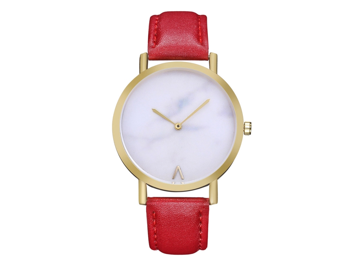 Relógio de pulso vermelho Zlf0198-j para homens e mulheres com movimento de quartzo.