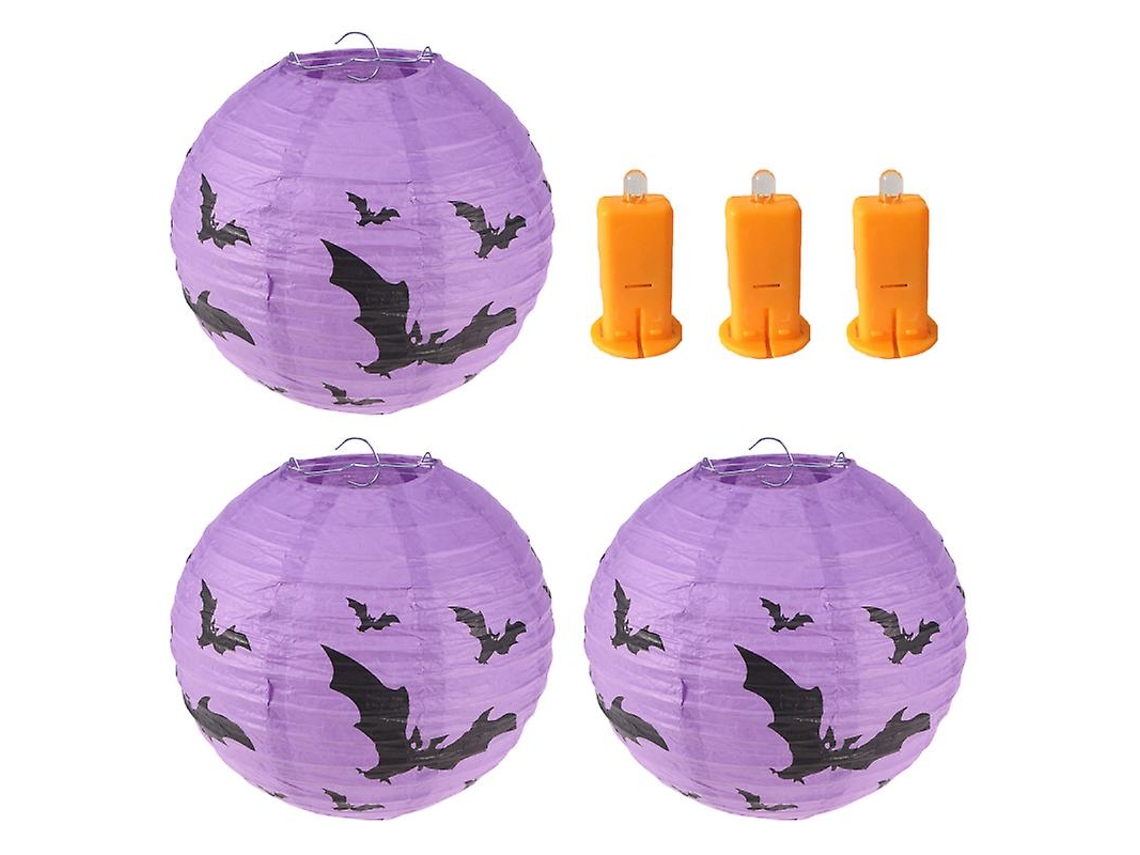 3 Conjuntos de Lanterna de Halloween para Decorações de Halloween ALLINLESS