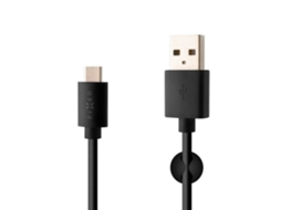 Fixo Longo Cabo De Carregamento E Dados Com Conectores Usb Usb C, Usb 2.0, 2 Metros, 20w, Preto Fixed