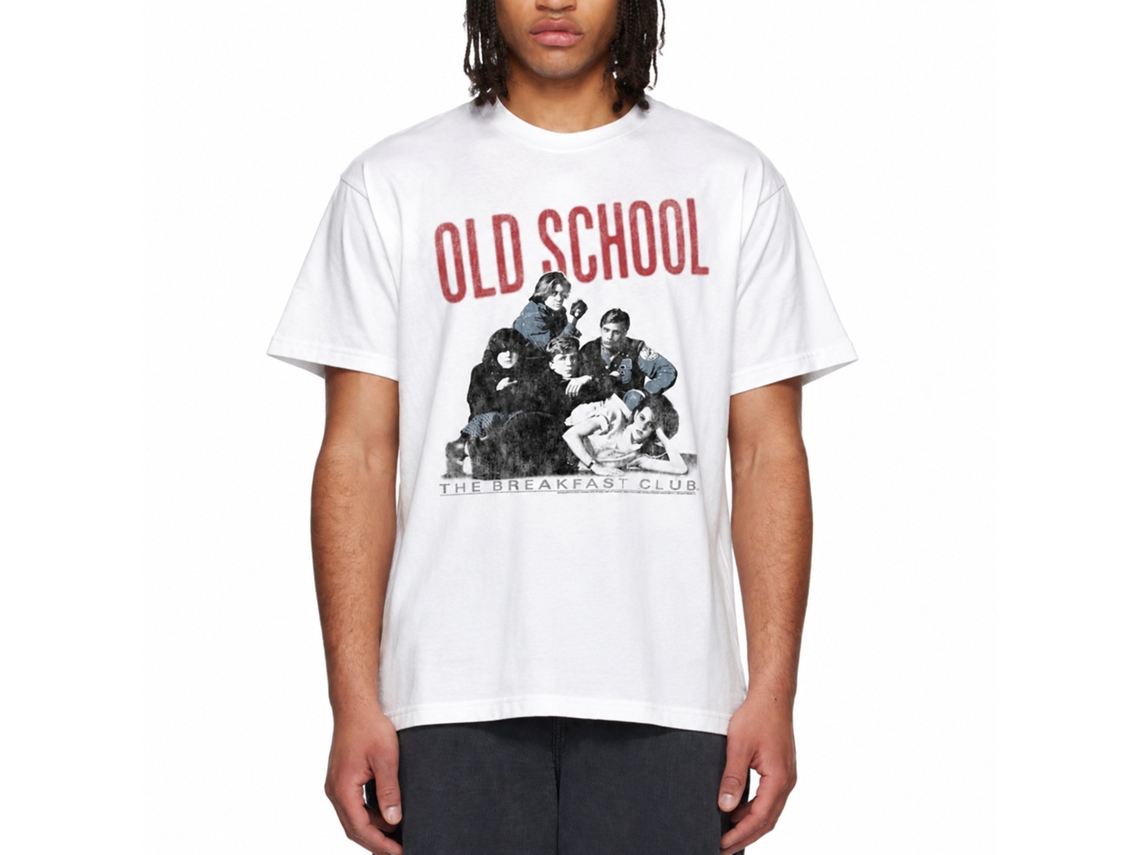 Rockinstone Breakfast Club Movie Old School White Adult T-shirt Size:s