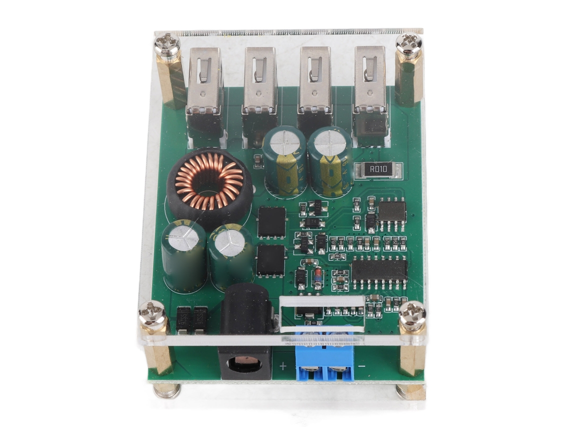 Laxiscreed Conversor Dc-dc Step-down 7-60v Para 5v 5a Com 4 Saídas Usb Para Carregamento Rápido
