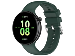 Bracelete para Honor Watch Fit Silicone Cor Sólida com Fivela Prateada Verde Escuro XIAOMOYU
