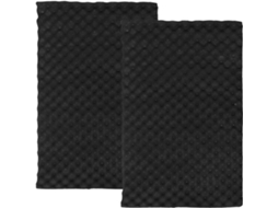 Lote Com 2 Tapetes De Espuma Acústica Preta De 50x80cm, Com 1cm De Altura De Isolamento.