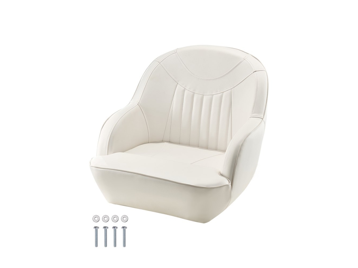 Conjunto De Assentos De Barco Rebatíveis E Dobráveis Em Pvc Branco Tekmaquinas