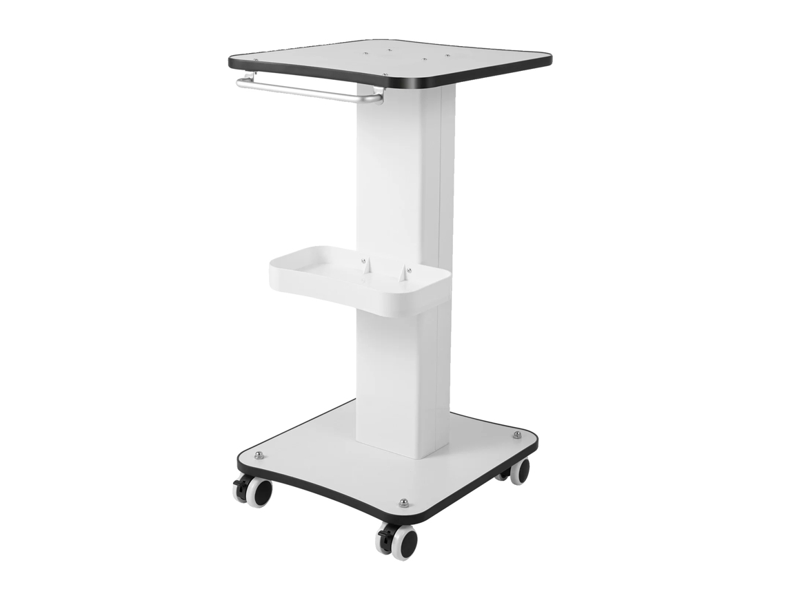 Carrinho De Salão, Construção Durável, Mobilidade Suave, Branco