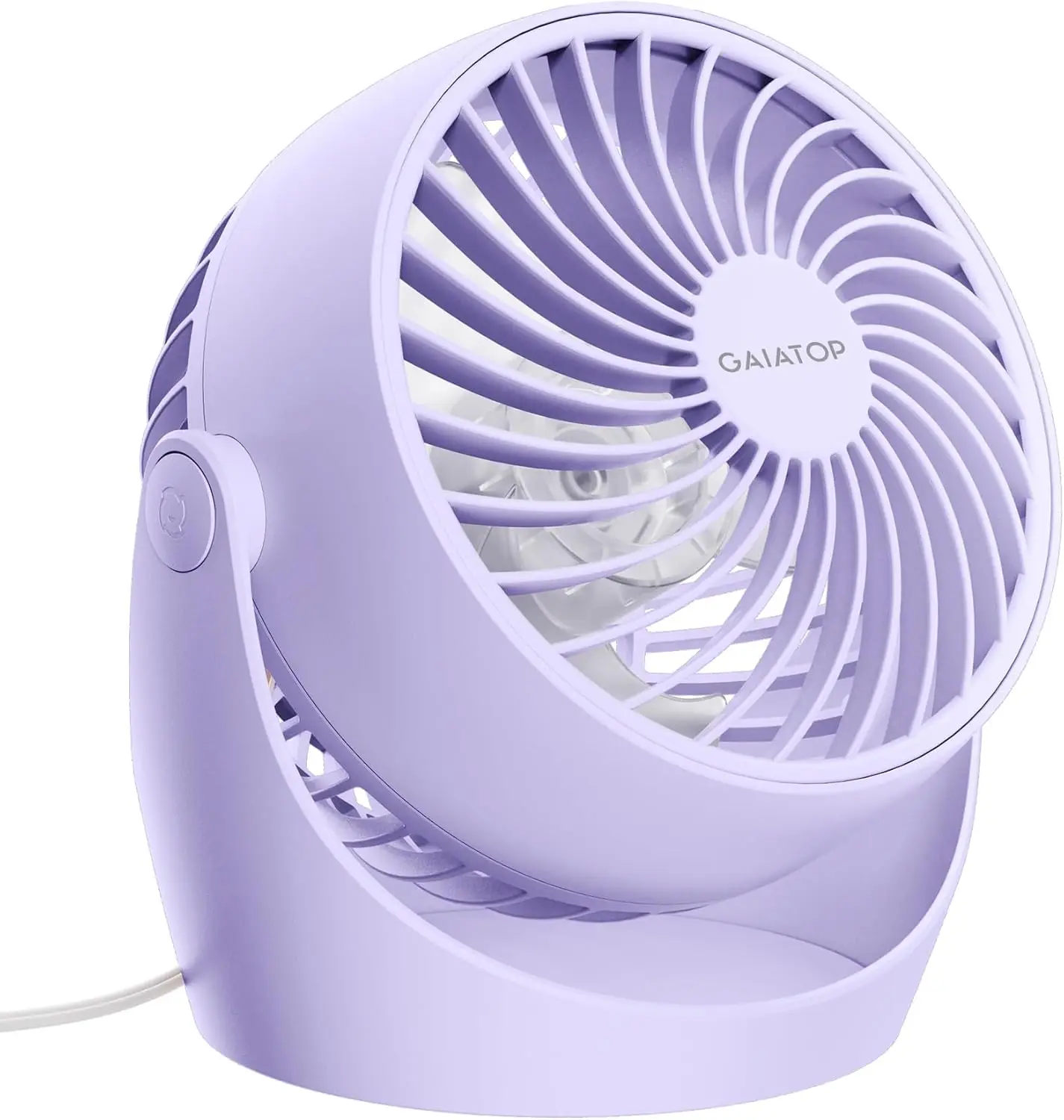 Ventilador De Mesa Elétrico Portátil Roxo De 5 Polegadas Com 3 Velocidades E Inclinação Ajustável A 360° Para C