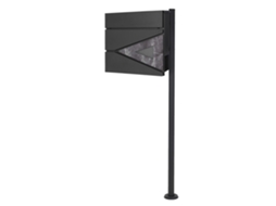 Caixa de Correio 37X36,5X11 Cm Antracite/Mármore Negro com Aspecto de Aço ML-DESIGN
