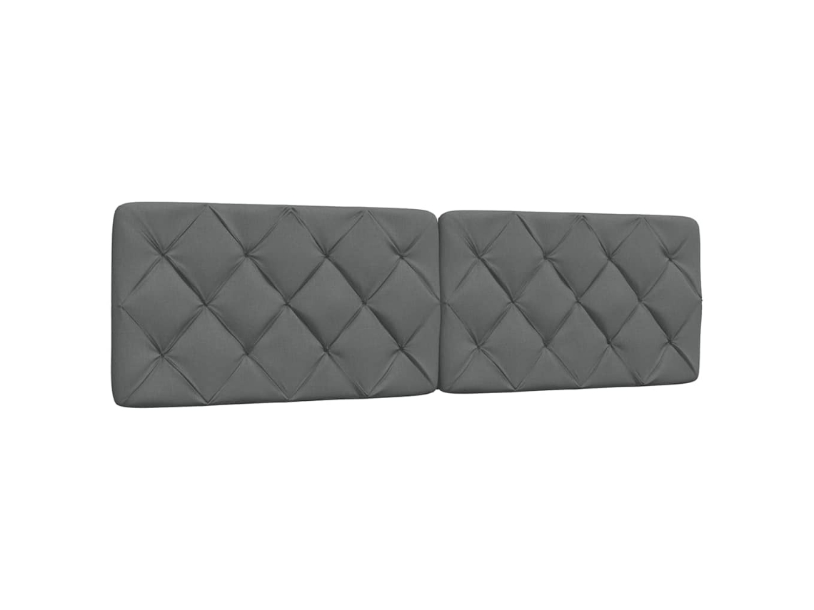 Vidaxl Almofadão De Cabeceira 180 Cm Tecido Cinzento-escuro