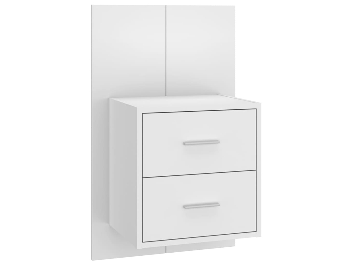 Wall-mounted Bedside Cabinet, Wall-mounted Bedside Cabinets Vidaxl Branco Madeira Processada (n/a)