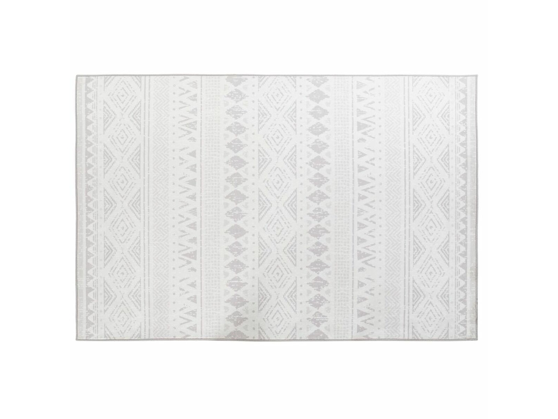 Tapete DKD Home Decor Bege Branco Ikat (200x290x0,4 cm)