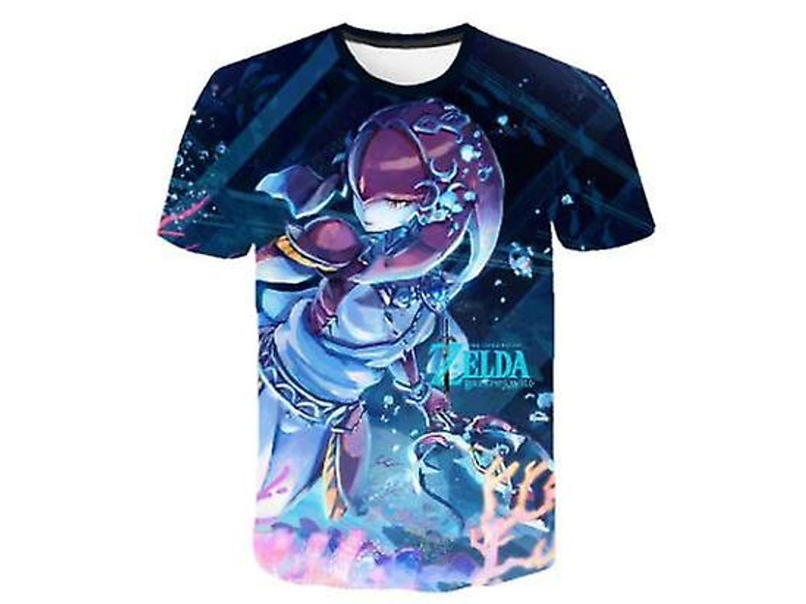 Camisetas Crianças Manga Curta Zelda Anime Impressão 3D
