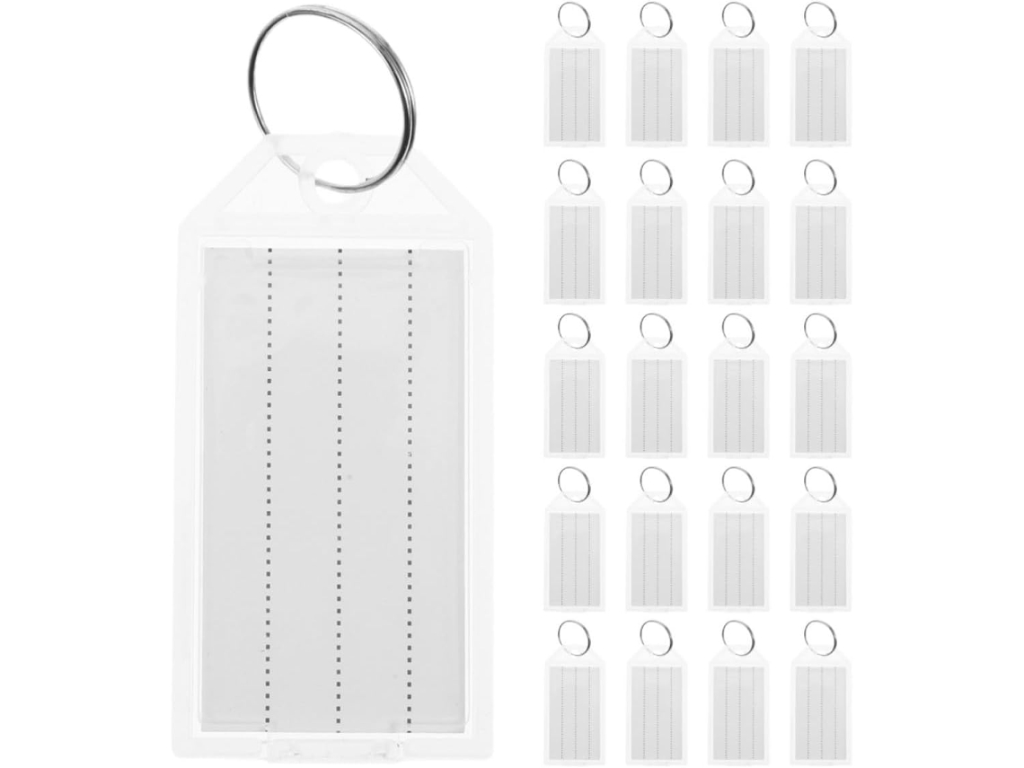 Conjunto De 50 Etiquetas De Viagem Com Argolas, Chaveiros Com Argolas