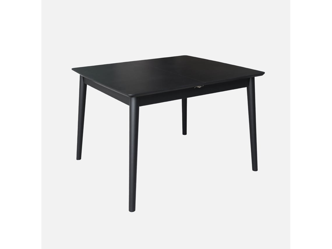 Mesa De Jantar Retangular Extensível Em Madeira, 4-6 Lugares, Preto