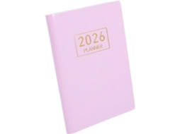 Mini Agenda 2026, Formato A7, Capa Em Pu Rosa Com Estrelas, Caderno Semanal E Diário, Bloco De Notas Portátil Para Gokoco