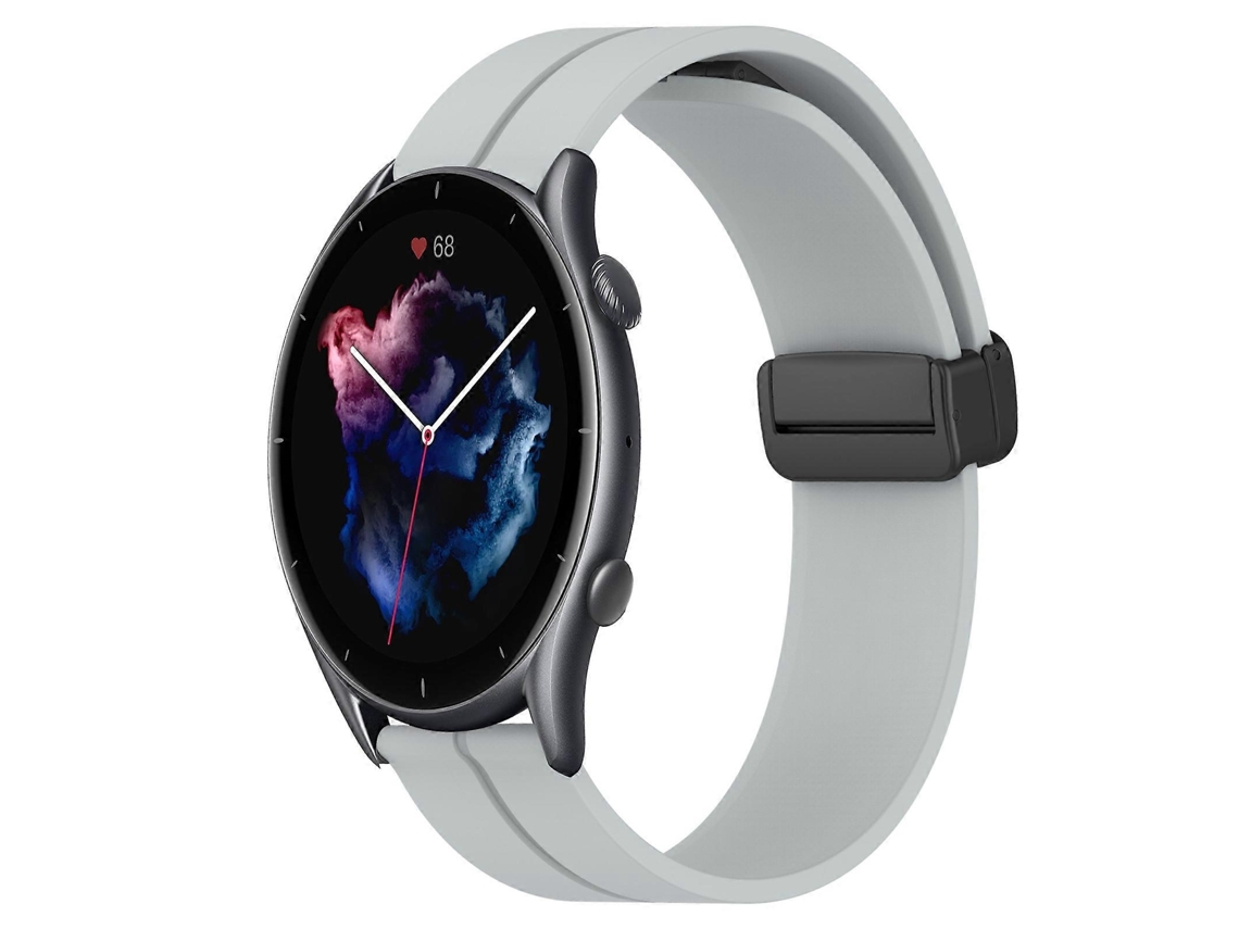 Pulseira De Silicone Com Fecho Magnético De Cor Sólida De 22 Mm Para Amazfit Gtr 3 Pro