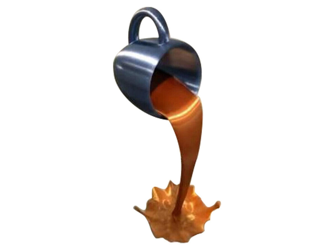 Poção de Café Flutuante e Derramamento Escultura Decorativa para Cozinha e Sala de Jantar LAXISCREED