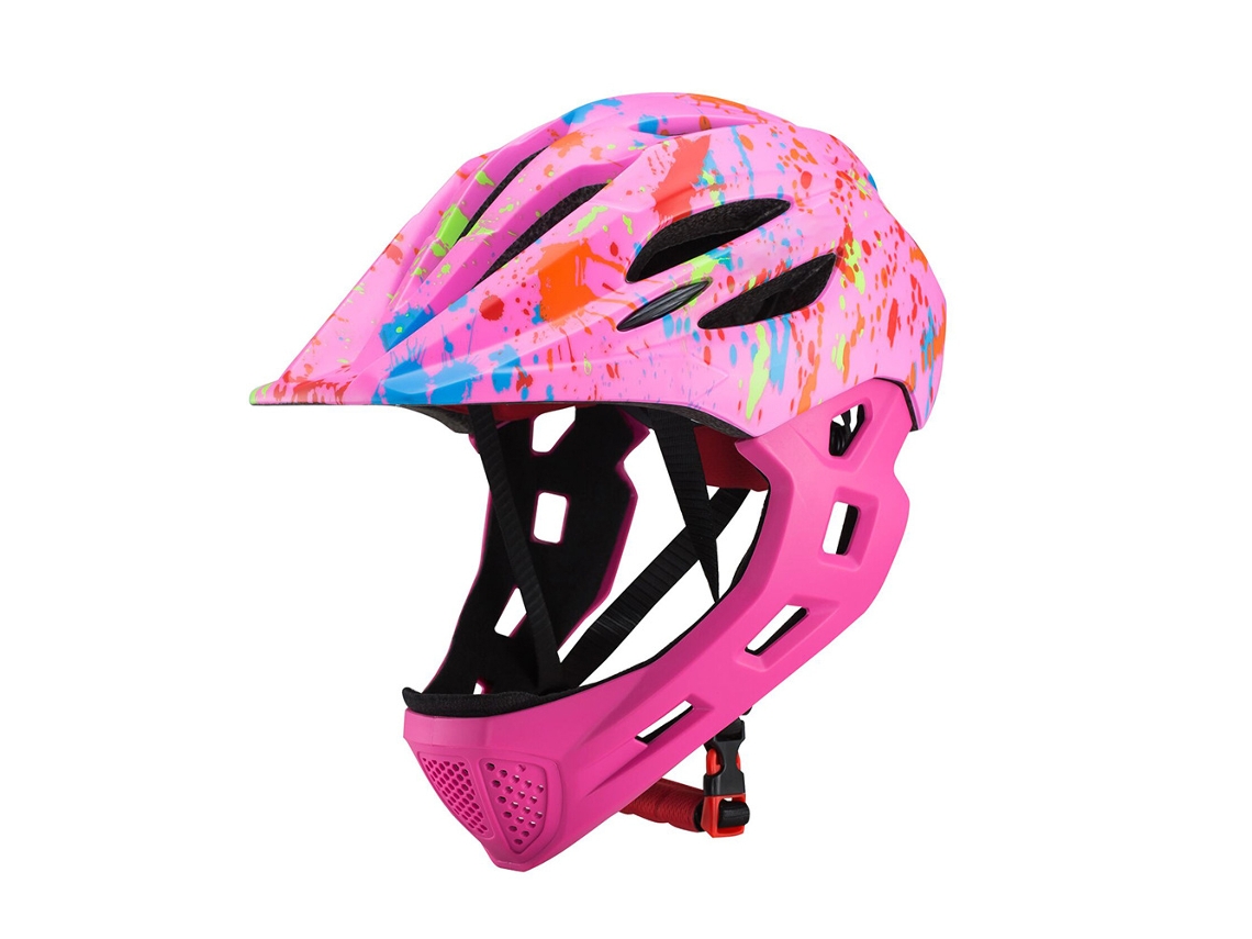 (rosa) Capacete Infantil Ajustável Para Bicicleta Com Luzes Led, Adequado Para Patinetes, Bicicletas De Equilíbrio E Capacete Integral.