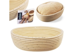 Cesta De Fermentação De Pão Artisan Bake Ratan Natural Padrão Coração 1kg 24x18x9cm Orion