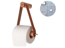 Suporte De Papel Toalha Vertical De Madeira E Couro Para Cozinha E Banheiro Com Design Único