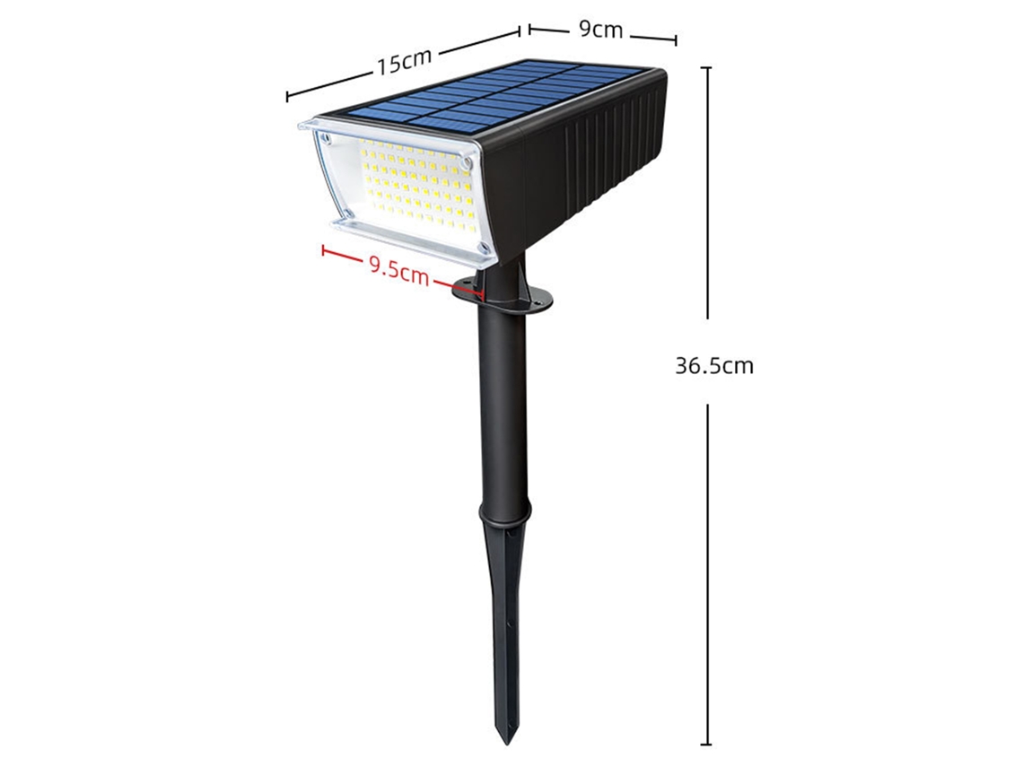 Lâmpada Solar para Jardim com Spot Ajustável Ip65 S/MARCA