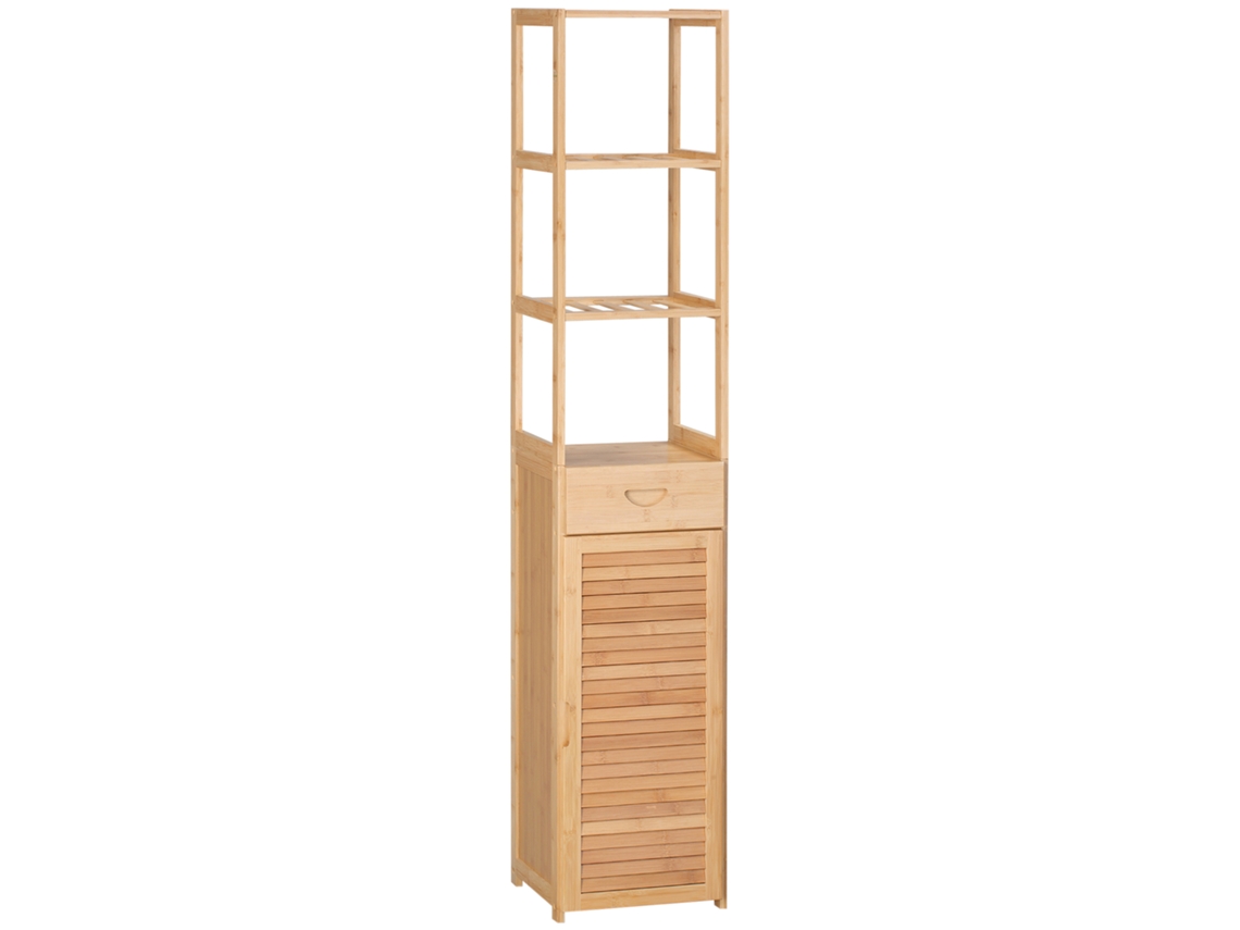 Torre com 3 Prateleiras Ajustáveis e Armário Inferior QINGYU TECH