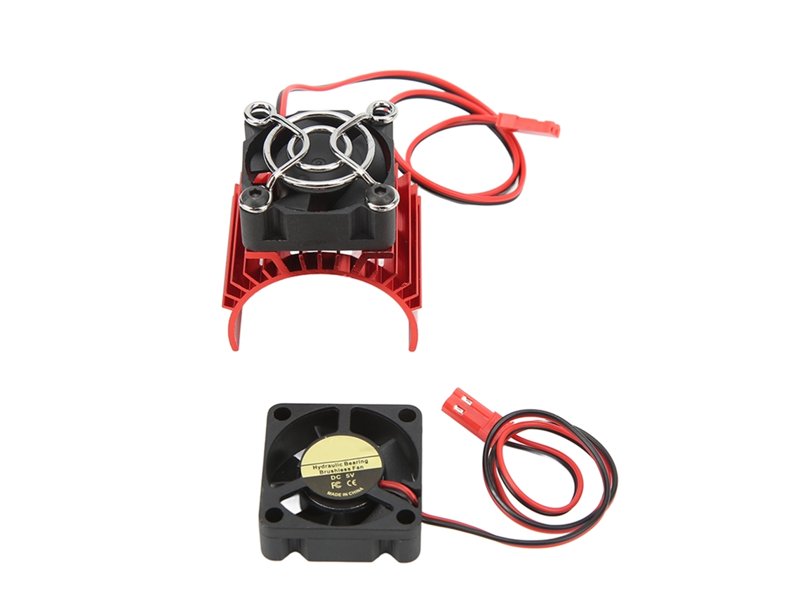 Mali conjunto de Dissipador de Calor e Ventoinha para Motor Hobbyfans Alumínio e Plástico para F540 550 3650 3660 Vermelho