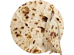 Cobertor De Tortilha Gigante Com Estampa De Burritos, Novidade Engraçada, Presente, Tortilha Gigante, Cobertor Redondo E Macio Par-aquaforge