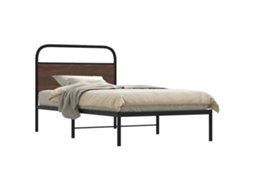 Estrutura Cama S/ Colchão Derivados Madeira Carvalho Castanho