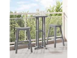 Vidaxl Conjunto De Bar Do Jardim 3 Unid. Cinzento-claro Hdpe