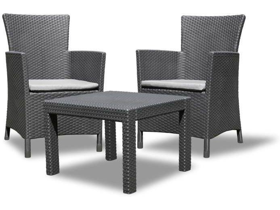 Mobiliário de Jardim ALLIBERT Rosario (2 lugares - Cinzento - 62x60x89cm)