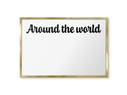 Magnetic Glass Board Around The World For The Hall Espelharte (60x40 Cm)